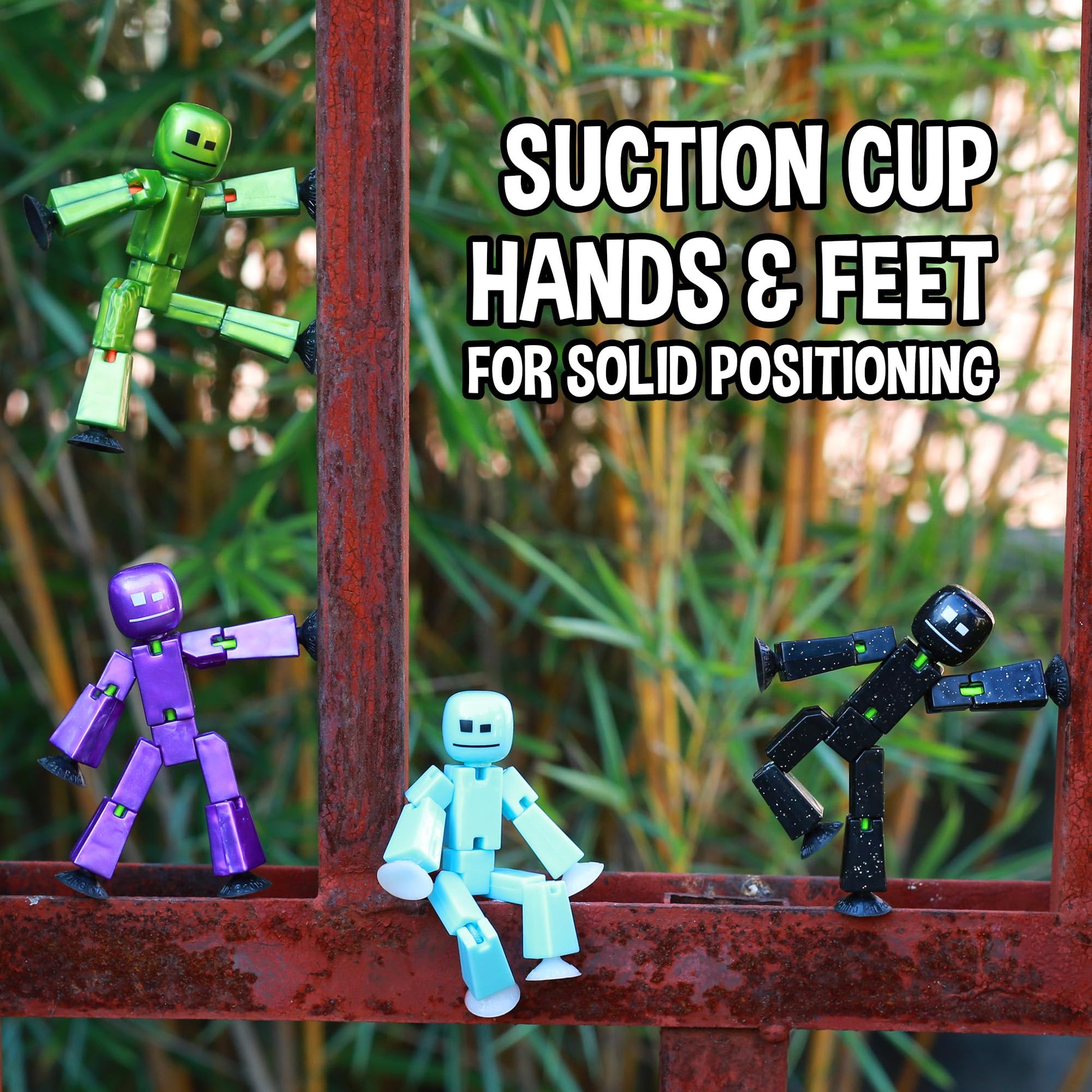 Zing StikBot Dual Pack - Includes 2 StikBots - Collectible Action Figures and Accessories, Stop Motion Animation, Ages 4 and Up (Metal Eggplant+Metal