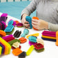 B. toys - Bristle Block - Stackadoos - Sort & Stack STEM Building Blocks Set - 68 Interlocking Blocks - Toys for Toddlers, Kids - Storage Jar with Lid
