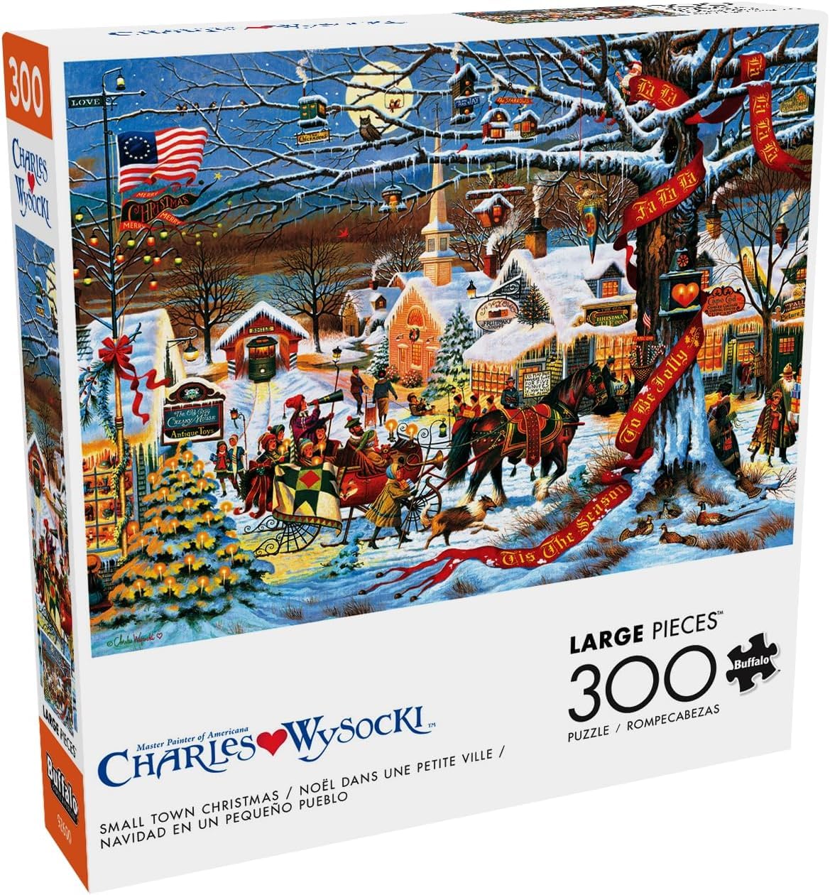 Buffalo Games - Charles Wysocki - Small Town Christmas - 300 Piece Puzzle