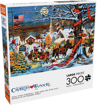 Buffalo Games - Charles Wysocki - Small Town Christmas - 300 Piece Puzzle