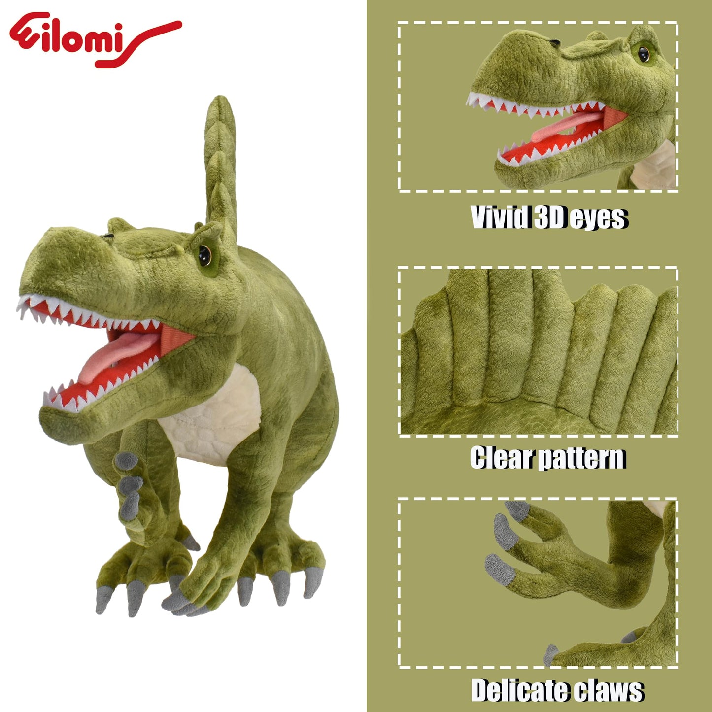 Wilomis Dinosaur Stuffed Animals, 26" Large Spinosaurus Dinosaur Plush Toy, Soft Lifelike Spinosaurus Stuffed Dinosaurs for Boys