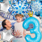 Frozen 4th Birthday Party Decorations Balloon, 40" Elsa 4 Balloon with Crown SnowFlake Foil Mylar Balloons for Princess Anna Elsa Frozen Theme