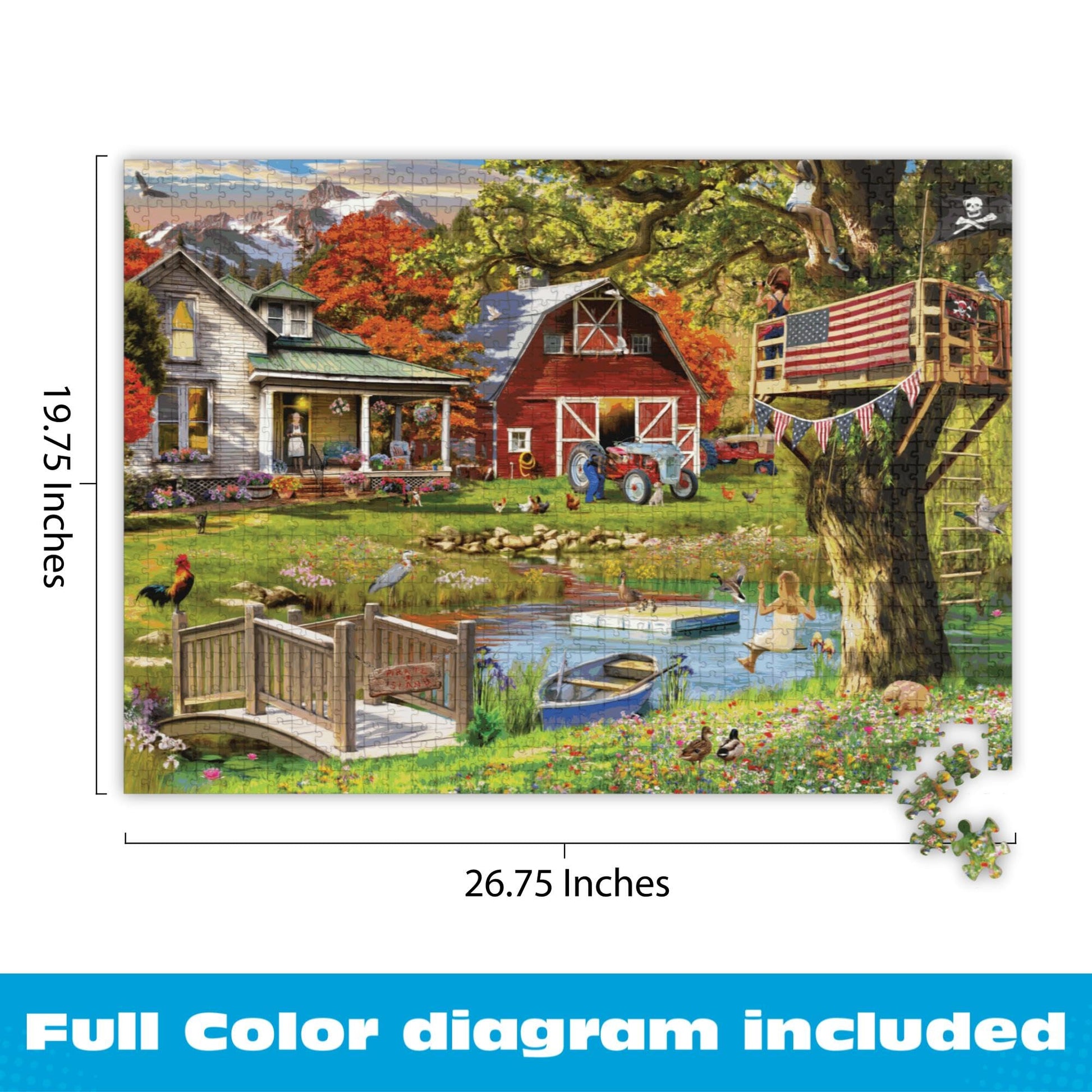 Buffalo Games - Country Clubhouse - 1000 Piece Jigsaw Puzzle for Adults
