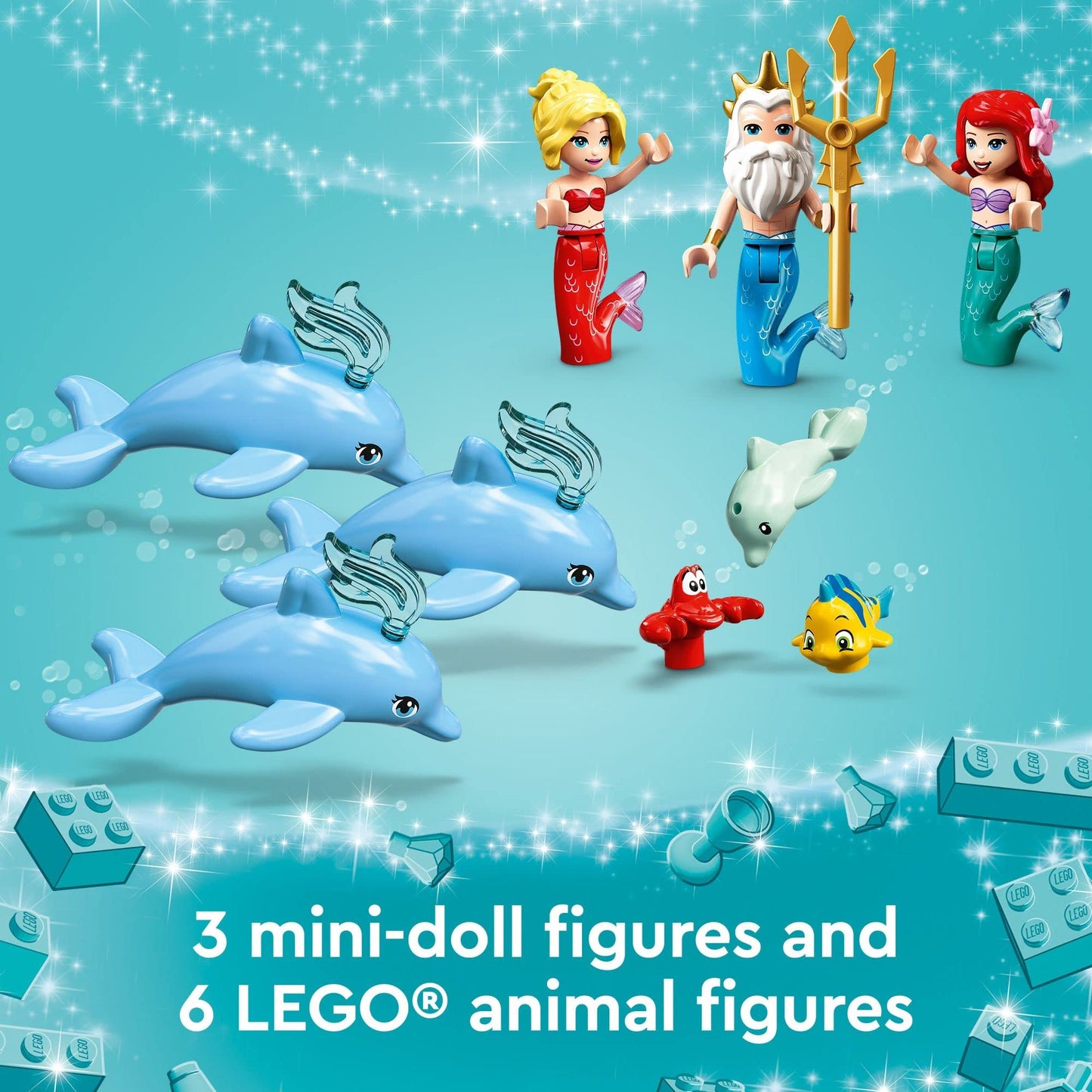LEGO Disney Princess Ariel’s Underwater Palace 43207, Buildable Castle Toy, Present Idea for Kids, Girls and Boys Aged 6+ with The Little Mermaid