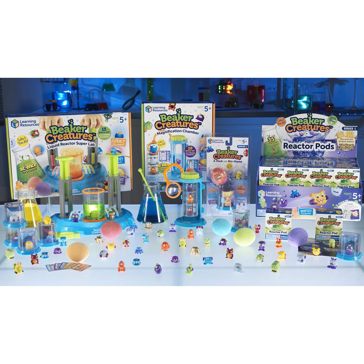 Learning Resources Beaker Creatures 24-Pack Reactor Pods, Series 1