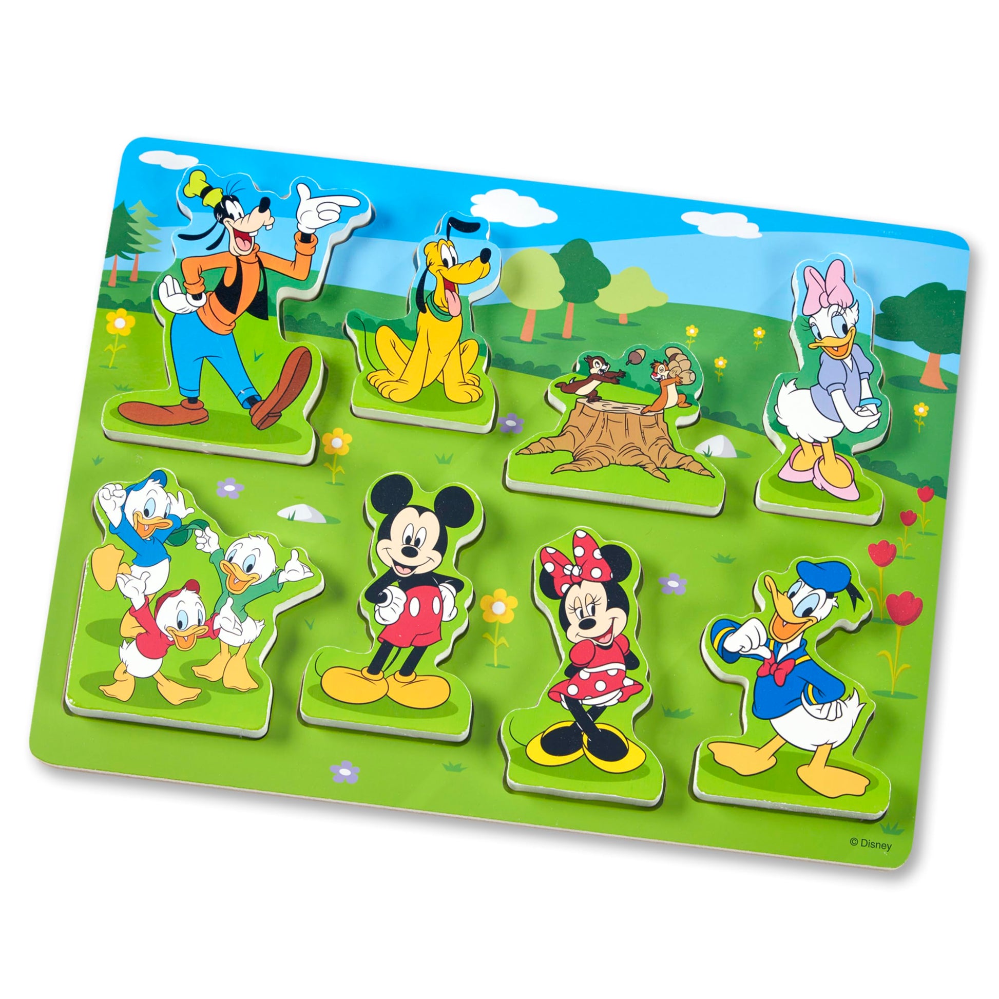 Melissa & Doug Disney Mickey Mouse Wooden Chunky Puzzle - 8-Piece Disney Character Puzzle for Toddlers and Kids Ages 2+