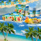 Beach Birthday Party Decorations, 142PCS Beach Party Paper Plates Napkins Tablecloth for Summer Tropical Hawaiian Party Decorations