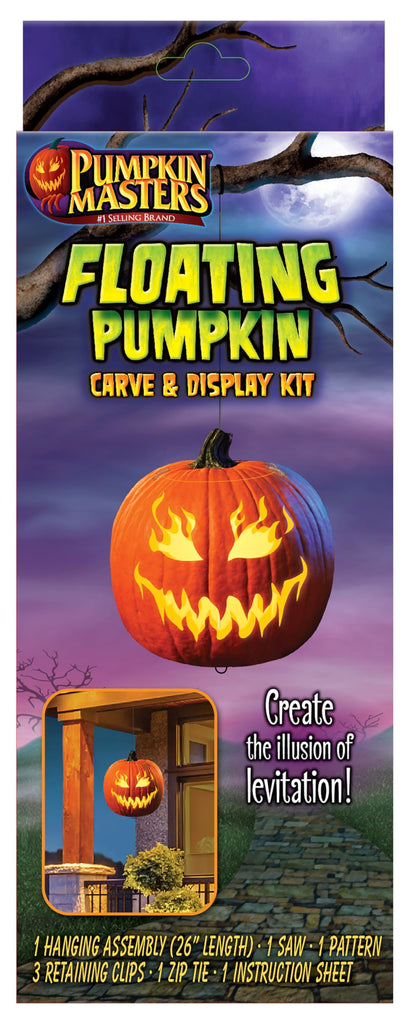 Pumpkin Masters Floating Pumpkin Carve & Display Kit - Create Levitation Illusion in 4 Easy Steps, Includes Carving Saw, Pattern, Hanging Assembly