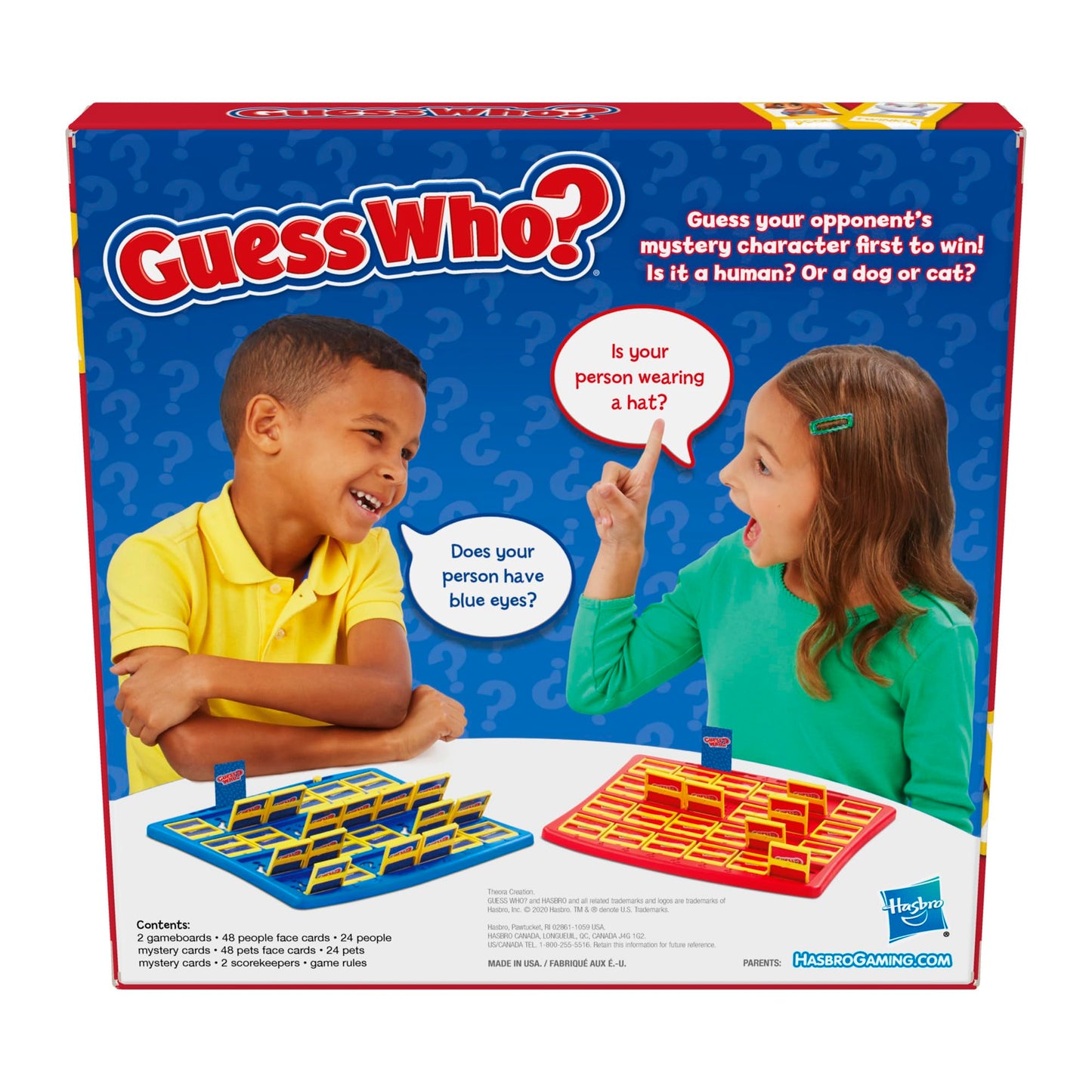 Hasbro Gaming Guess Who? Board Game, with People and Pets Cards, The Original Guessing Game for Kids, Ages 6 and Up, Easter Gifts for Boys and Girls