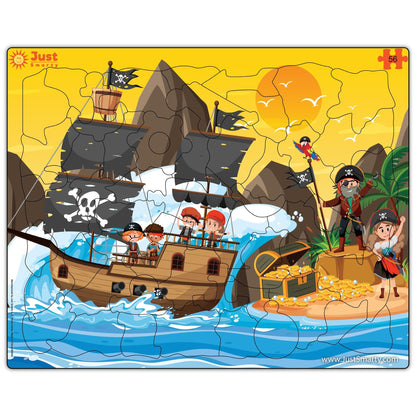 Just Smarty Pirates Puzzle for Boys and Girls, 56 Pieces