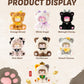 ROBOTIME Plush Doll Blind Box Figure, Animal Mystery Box, Adorable Kawaii Collectible Toy for Girls, Women, Room Decor, Tea Time Kitties (1 pcs)