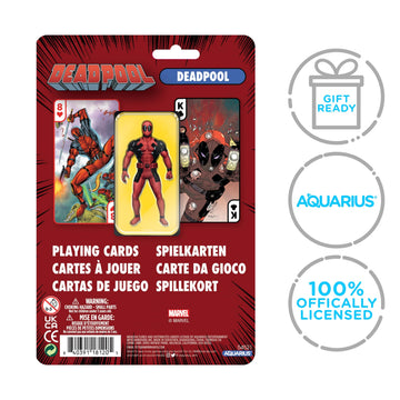 Aquarius Marvel Deadpool Premium Playing Cards - Deadpool Themed Deck of Cards for Your Favorite Card Games - Officially Licensed Deadpool Merchandise