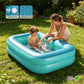 HIWENA Kiddie Pool, 45x35x14inch Green Inflatable Kids Swimming Pool with Fast Valve, Repair Patch & Drain Plug, Summer Water Fun Bathtub & Ball Pit