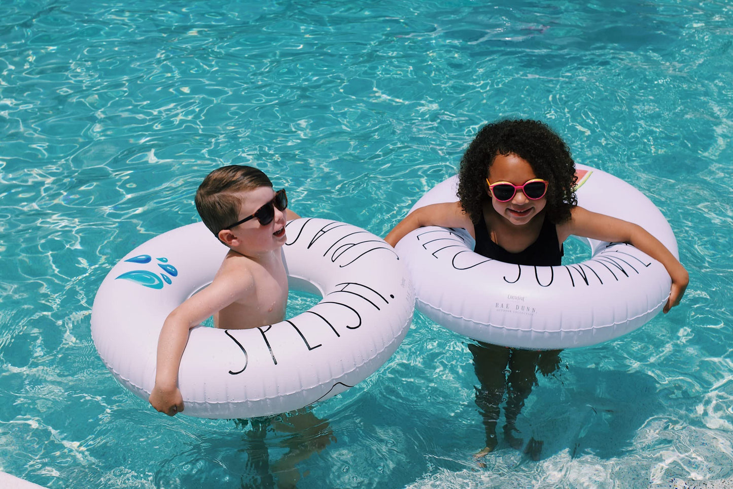 Rae Dunn x CocoNut Float Junior Ring Float, Keep Calm and Kick Theme, 32