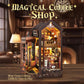 UFLJPKS Book Nook Kit for Adults and Teens, DIY Miniature House Kit with Led Light, 3D Wooden Puzzles for Adults, Wood Gifts for Family