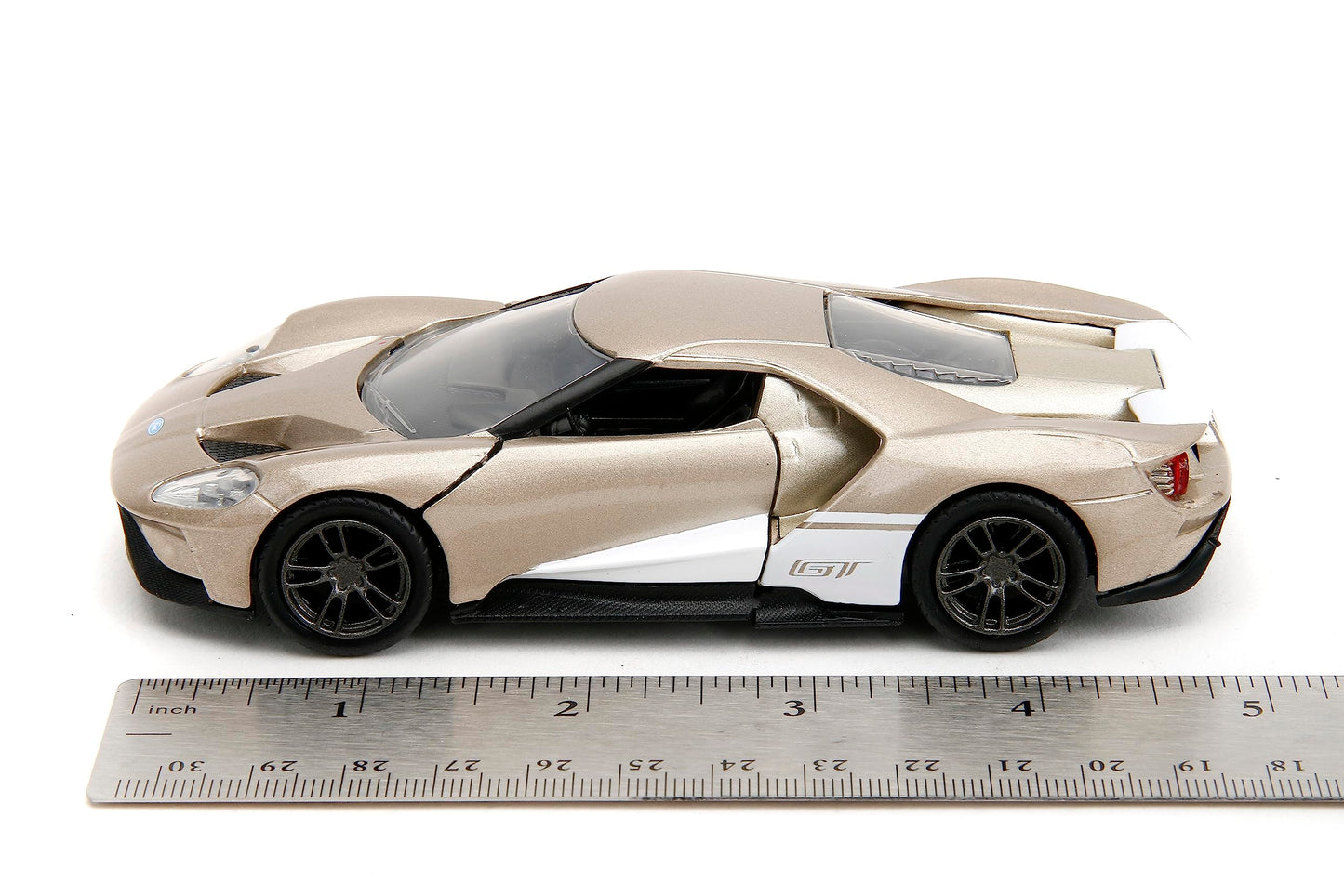 Jada Pink Slips 1:32 W1 2017 Ford GT Die-Cast Car, Toys for Kids and Adults(Metallic Gold)
