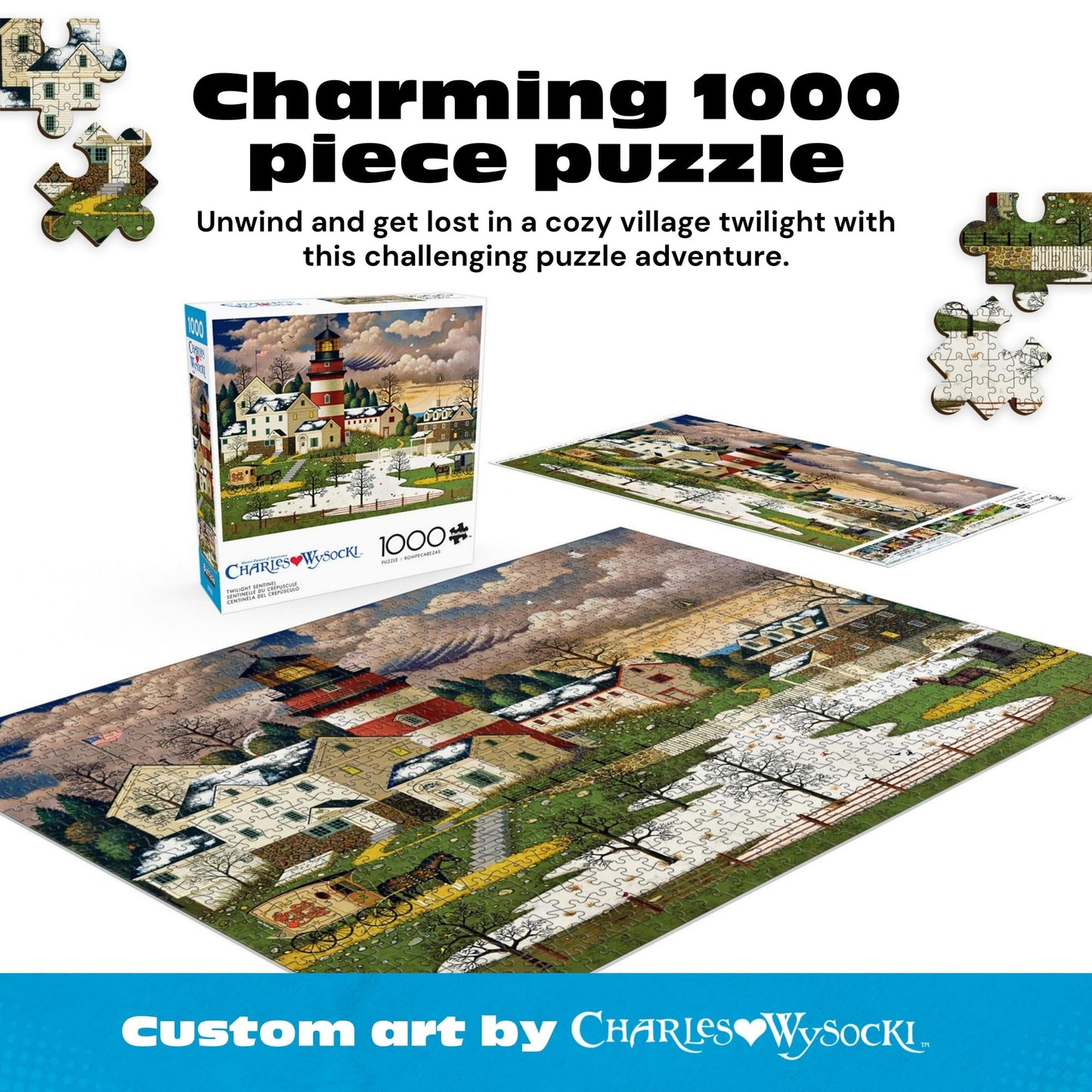 Buffalo Games - Charles Wysocki Twilight - 1000 Piece Puzzle for Adults