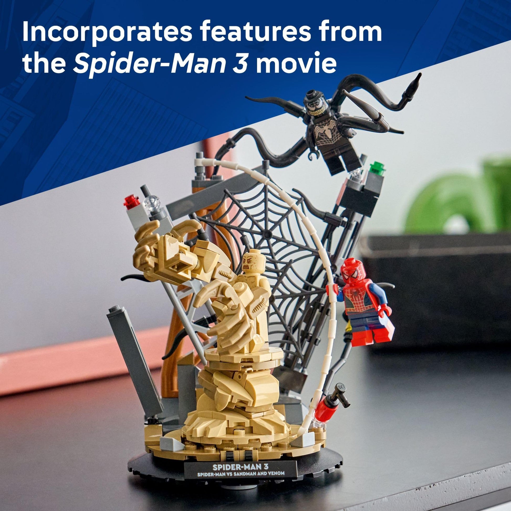 LEGO Marvel Epic Battle: Spider-Man vs. Sandman Building Toy for Boys & Girls - Super Hero Playset W/Venom, Sandman, & Spider-Man Minifigures - Gift