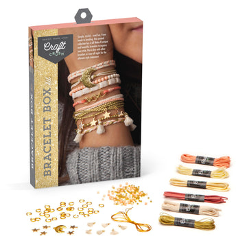 Craft Crush Bracelet Making Kit - Friendship Bracelet Kit, Jewelry Making Supplies, Arts and Crafts, Sleepover Activities, Bracelets for Teen Girls