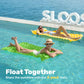 SLOOSH Inflatable Pool Floats Raft,Floating Lounge for Adults,64x32 inch Swimming Mat Pool Mattress with Headrest,2 Pieces Float Air Mat for Summer