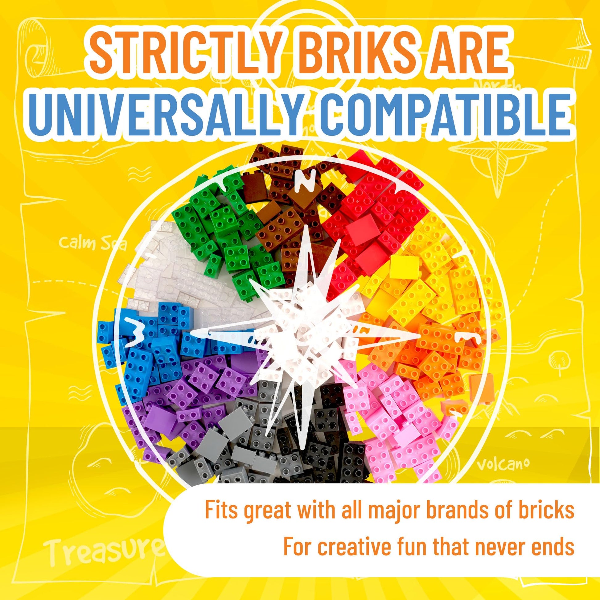 Strictly Briks Building Blocks Set - Educational Classic Kids Toys - Toddler Building Blocks for Ages 3-5 Compatible with LEGO - Sturdy Brick Sets