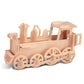 Puzzled 3D Puzzle Rolling Locomotive Train Wood Craft Construction Model Kit, Fun & Educational DIY Wooden Toy Assemble Unfinished Crafting Hobby