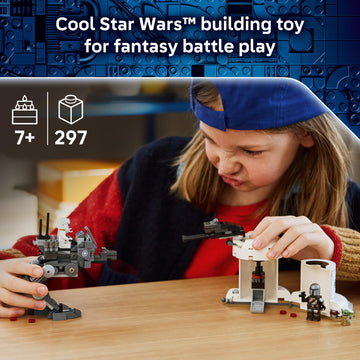 LEGO Star Wars AT-RT Attack - Building Toy for Boys & Girls, Ages 7+ - with The Mandalorian & Grogu Minifigures - Playset for Kids - Gift