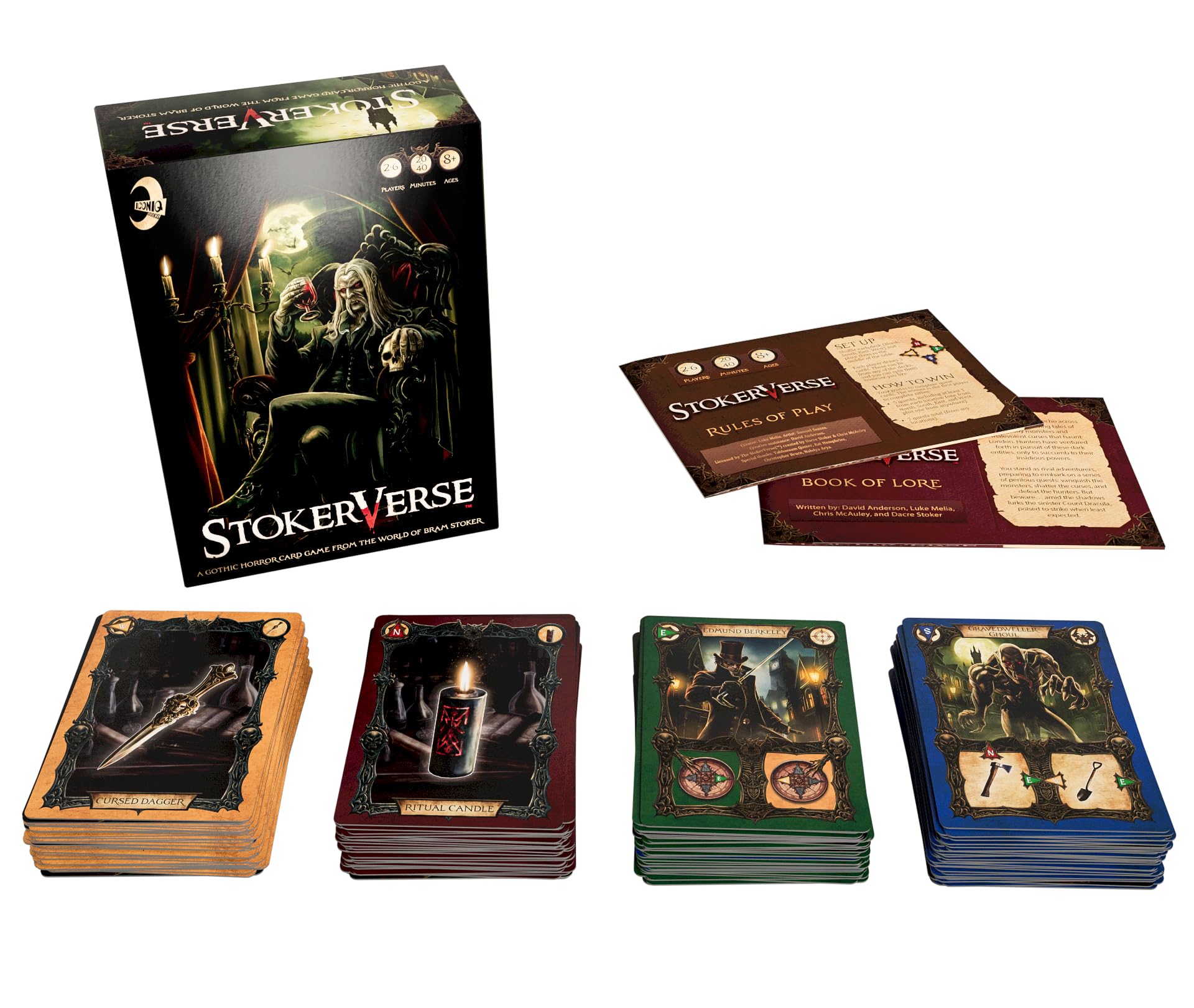 Iconiq Studios Stokerverse - Gothic Horror Card Game - Bram Stoker - Dracula - Easy to Learn and Play - Fun & Strategic
