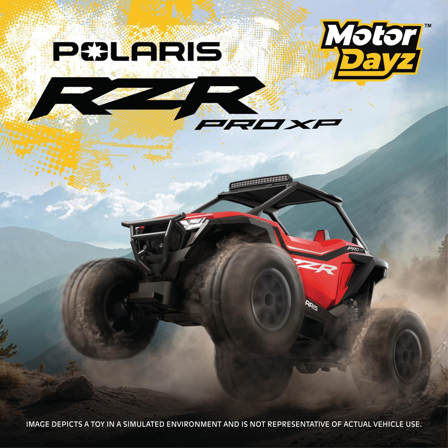 Motor Dayz Polaris RZR Remote Control UTV - 1:14 Scale 2WD RC Car, Officially Licensed Polaris RZR, Full-Function 2.4GHz Radio Control, USB