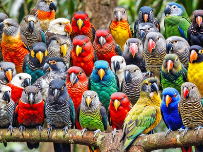 Lucky Puzzles | 500 Piece Puzzles for Adults | Feathered Friends Fiesta