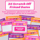 Happy Duo Best Friend Bucket List 35 Scratch Off Cards for Friends - Fun Adventure Date Ideas for Women, Besties & BFFs - Friendship Gift