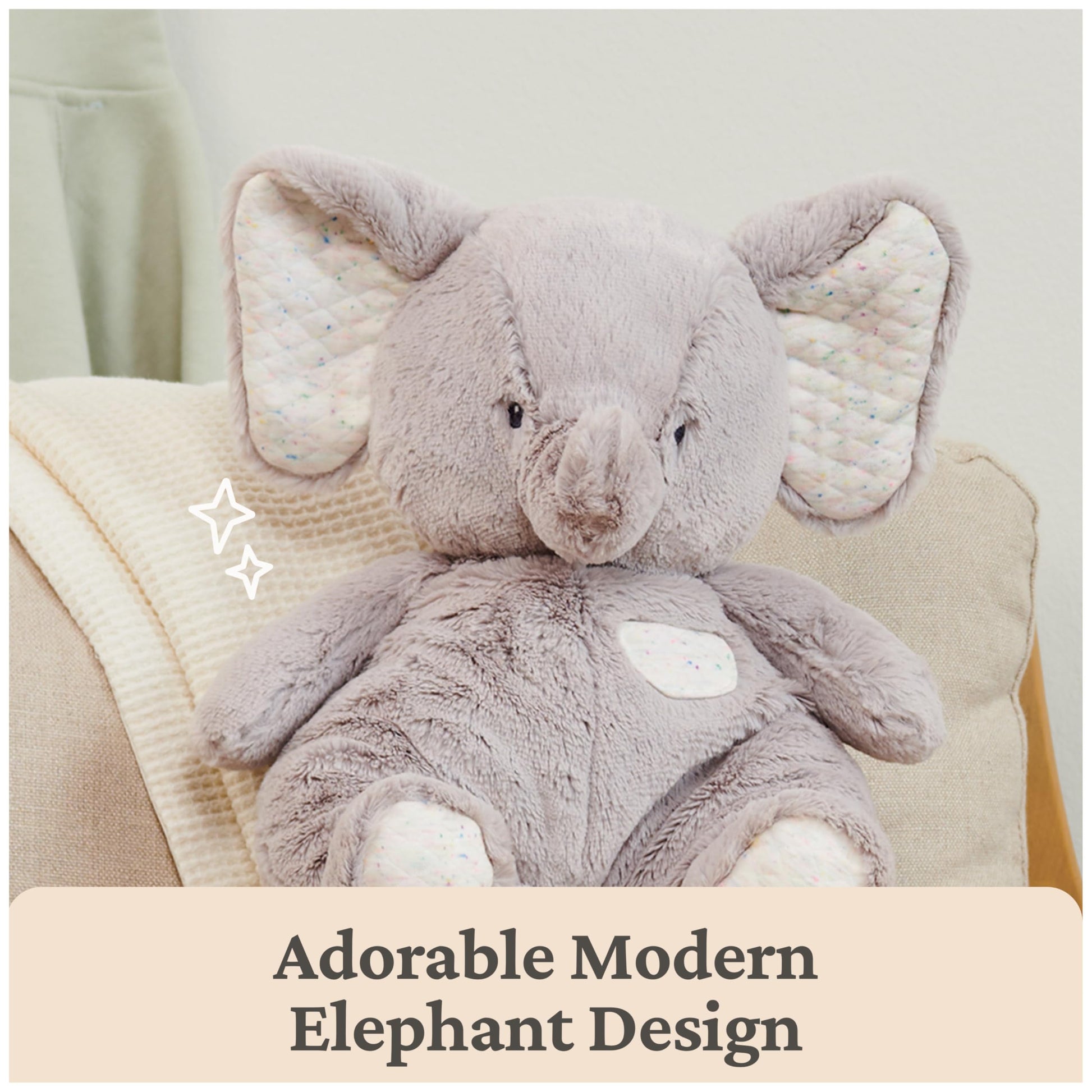 GUND Baby Oh So Snuggly Elephant 12.5-Inch Plush Toy, Ages 0+