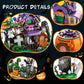 Sawaruita Halloween Haunted House Village Building Set for Kids -Halloween Toys Ghost Pumpkin Building Kit for Kids Party Favors for Goodie Bags