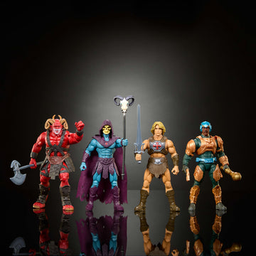 Masters of the Universe Action Figure Toy 4 Pack, He-Man, Skeletor, Man-at-Arms, and Exclusive Goat Man, 5.5 Inch 2026 Movie Accurate, 14 Posable