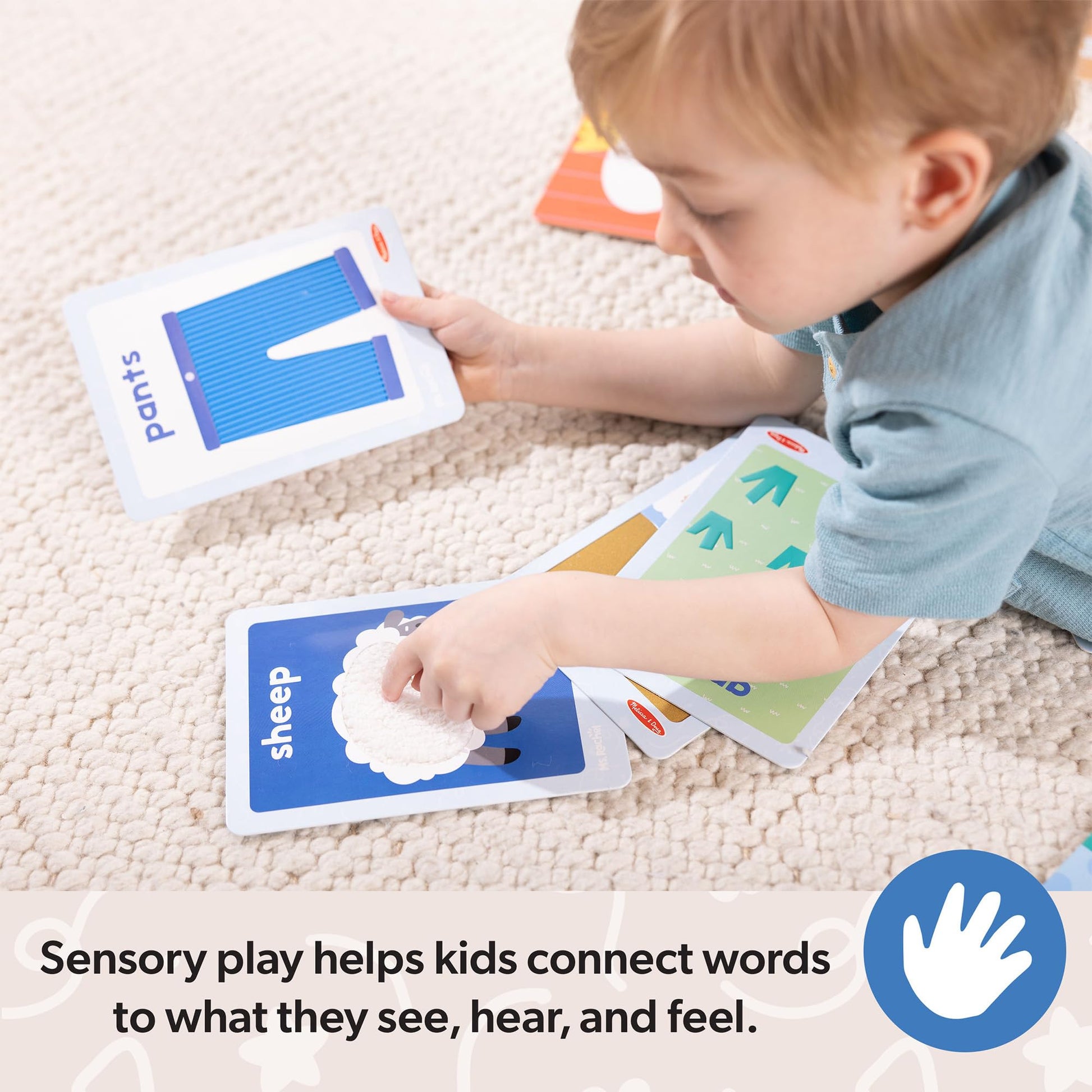 Melissa & Doug Ms. Rachel First Words Textured Sensory Flashcards
