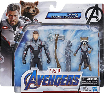 Marvel Avengers: Endgame Thor & Rocket Raccoon 2 Pack Characters from Cinematic Universe Mcu Movies