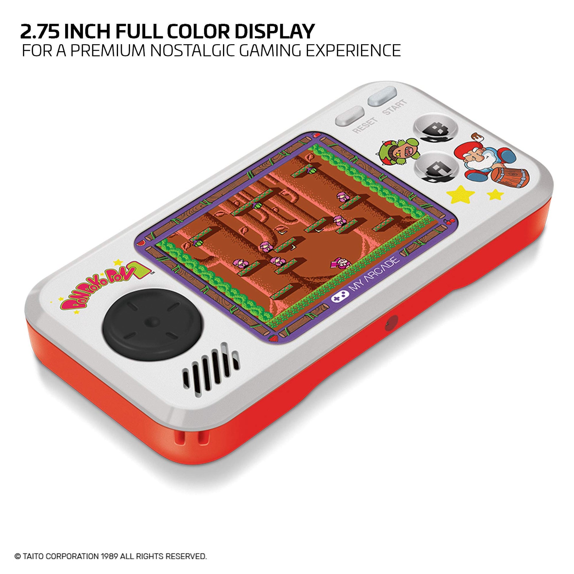 My Arcade Limited Edition Don Doko Don Pocket Player: 3 Built In Games, Don Doko Don 1 and 2, Chack'n Pop, Collectible, Full Color Display, Headphone