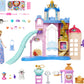 Mattel Disney Princess Pet Castle Playset & Cinderella Fashion Doll with 7 Play Areas, 2 Animal Friends, Furniture & 17 Accessories, Pet Palace