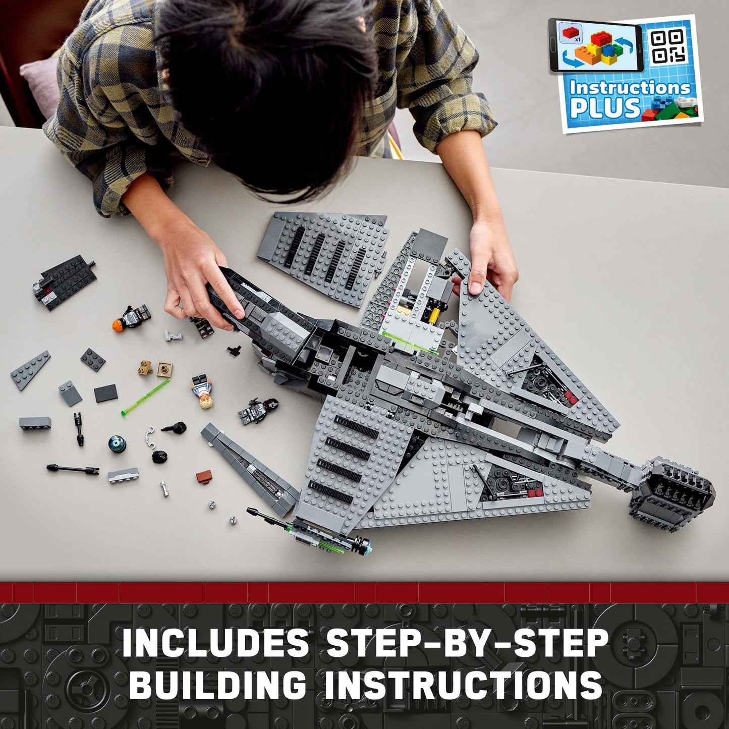 LEGO Star Wars The Justifier 75323, Buildable Toy Starship with Cad Bane Minifigure and Todo 360 Droid Figure, The Bad Batch Set, Gifts for Kids, Boys