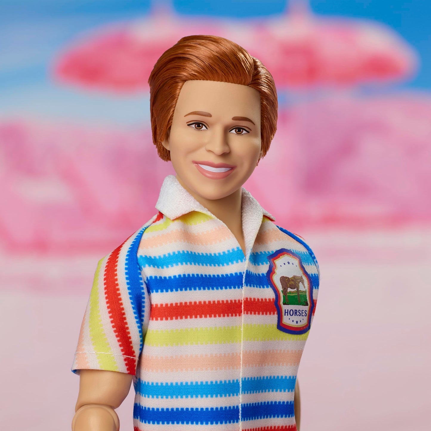 Barbie The Movie Allan Collectible Doll, Michael Cera as Allan with 2 Removable Movie Fashions, Pink Jumpsuit Outfit & Blue Striped Beach Set with