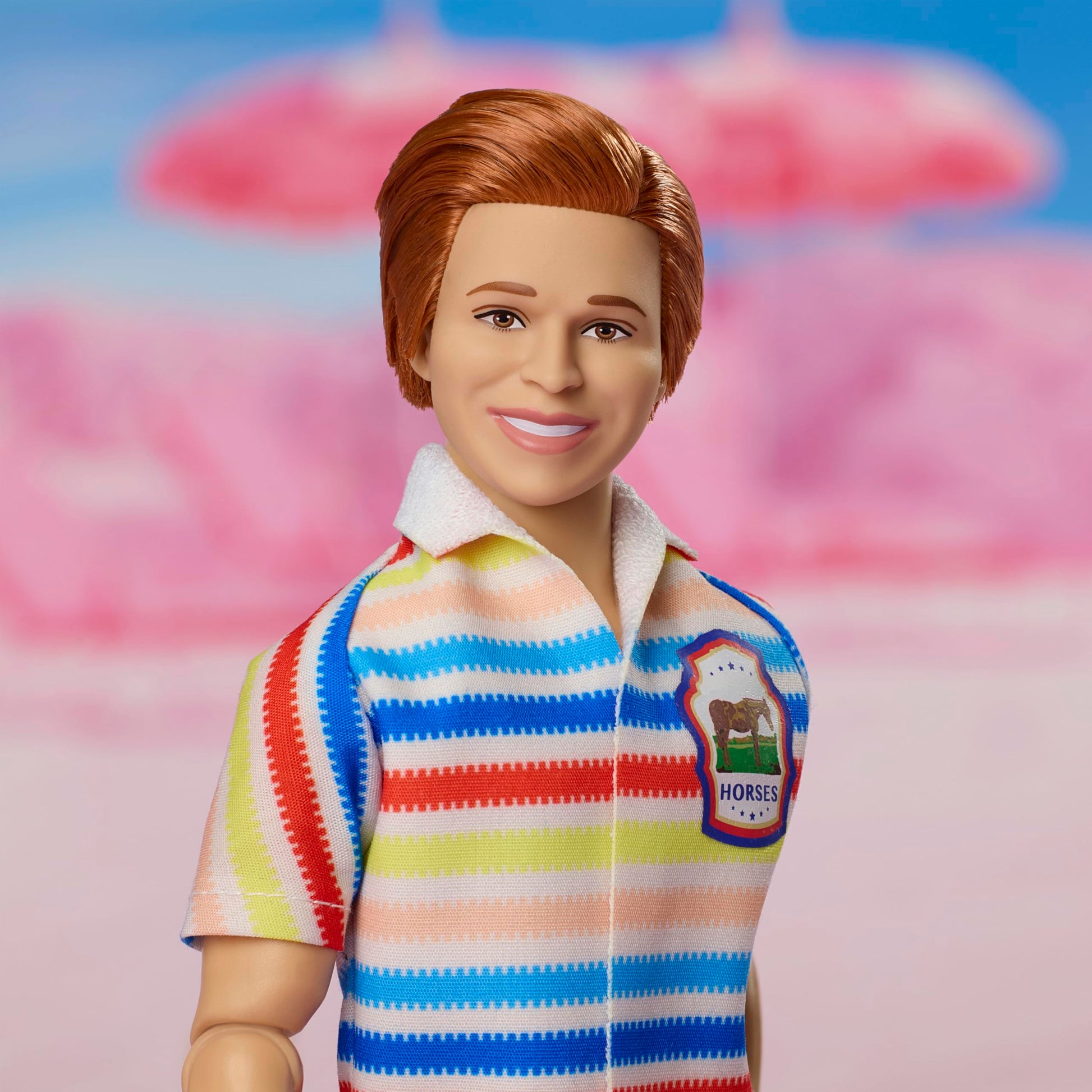 Barbie The Movie Allan Collectible Doll, Michael Cera as Allan with 2 Removable Movie Fashions, Pink Jumpsuit Outfit & Blue Striped Beach Set with