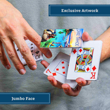 Boardwalk Puzzles Premium Featherlight Unique Playing Cards, Fun Themed Deck for Home and Travel | Lake Tahoe