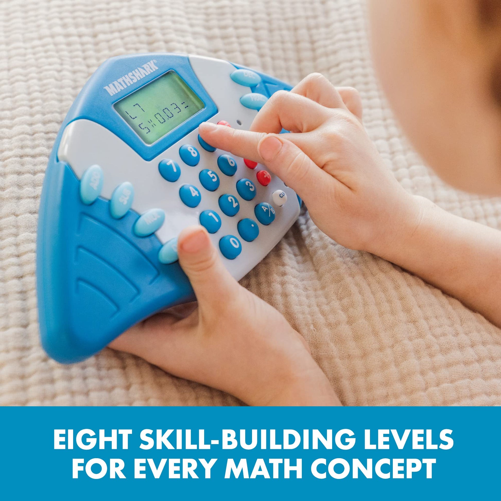 Educational Insights MathShark - Electronic Math Games for Kids Ages 6-8, Handheld Math Game, Addition and Subtraction Toys, Multiplication