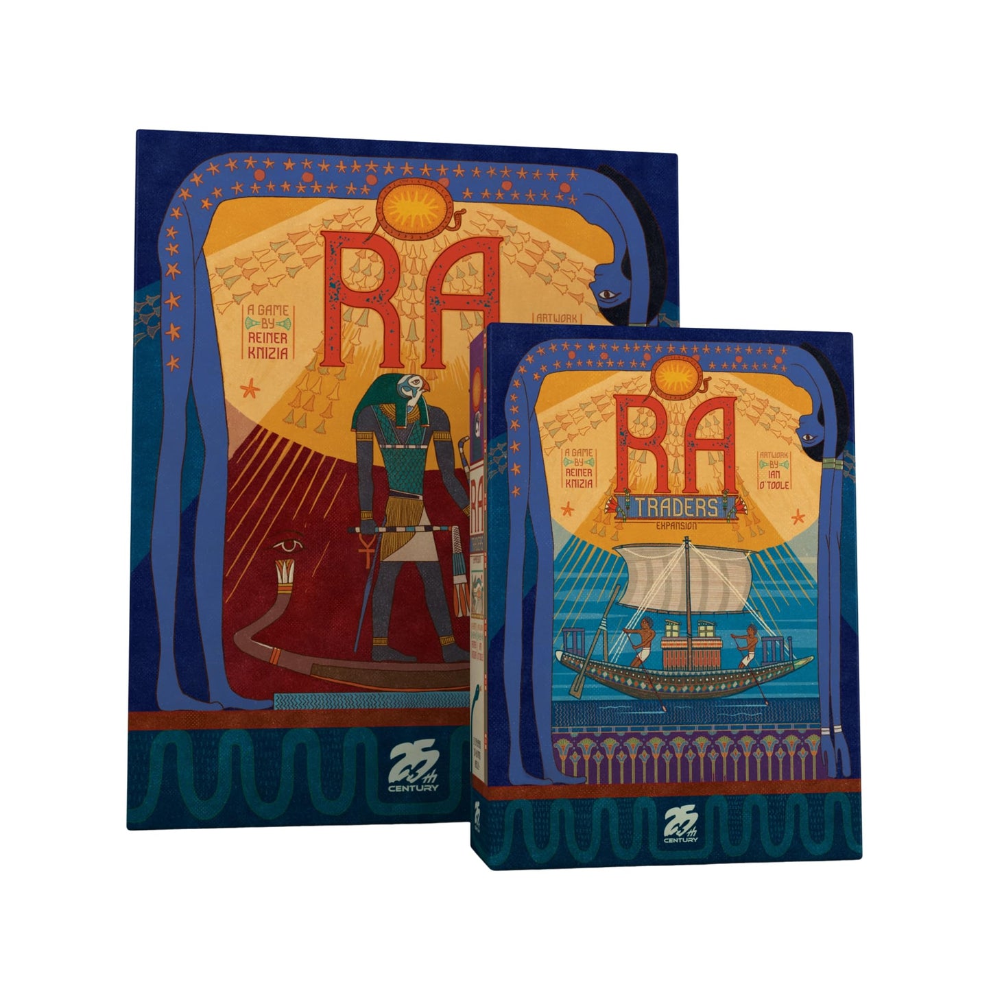 Ra: Traders Expansion - Expansion for Reiner Knizia’s Classic Auction Board Game by 25th Century Games | New Auction Tiles, Nile River Trade Mechanics