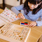 Melissa & Doug Deluxe Letters and Numbers Wooden Stamp Set ABCs 123s With Activity Book, 4-Color Stamp Pad - FSC Certified