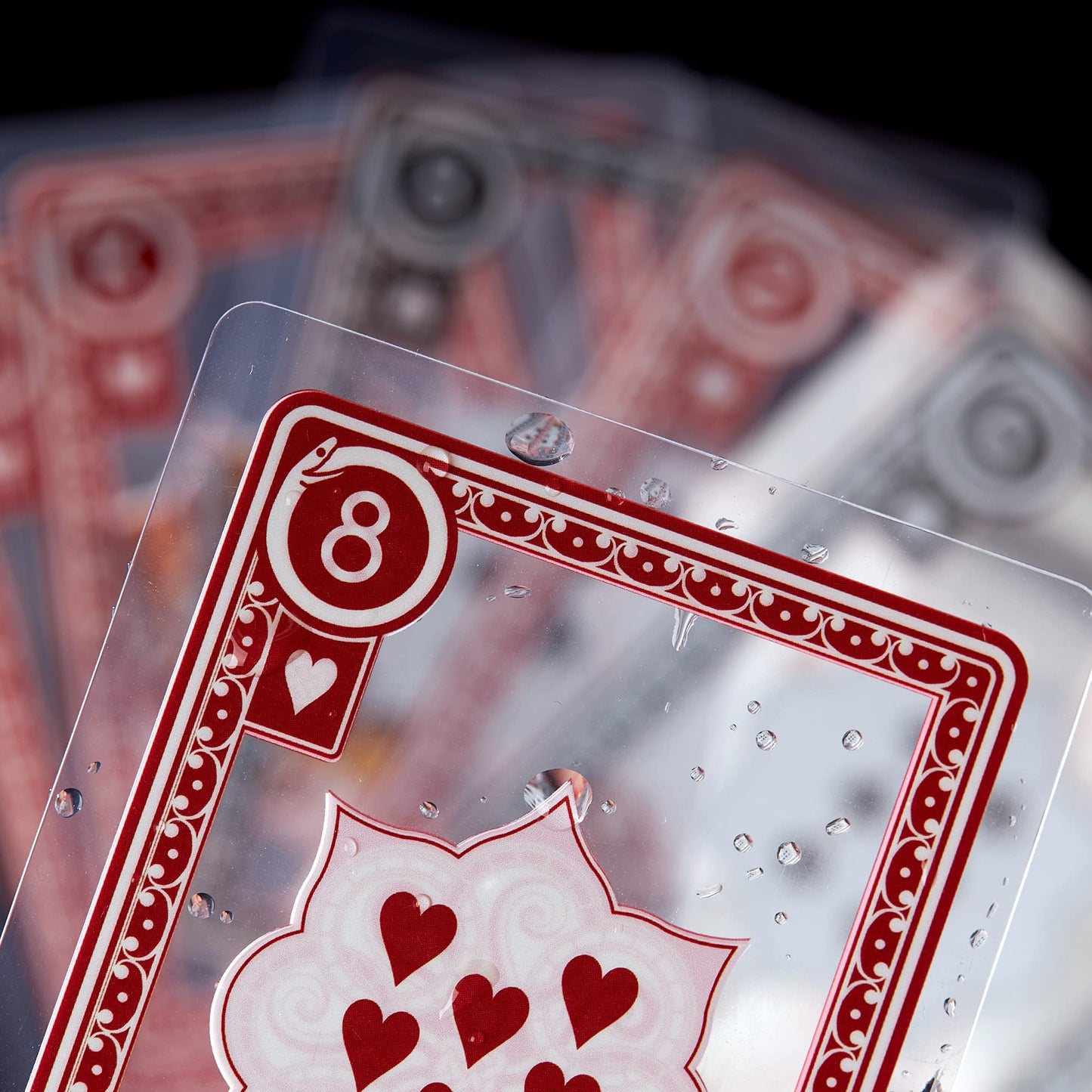 Waterproof Playing Card Deck with Jokers - 54 Clear Plastic Cards, Poker Size, Standard Index - Durable, Washable and Easily Portable - Flexible