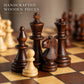 Large 17-Inch Magnetic Wooden Chess Set - Perfect for Adults and Beginners Handcrafted Unique Folding Design Board Games