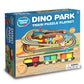 Playful Minds Dino Park Train Puzzle Playset - 60 Pc Build and Play Railway Set for Toddlers and Kids Ages 3-5 - EVA Foam Puzzle Track with Motorized