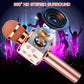 ShinePick Karaoke Microphone, 4 in 1 Wireless Microphone with LED Lights Handheld Portable Karaoke Machine, Home KTV Player, Compatible with Android &