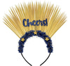 Amscan 3900500 Midnight "Cheers!" Headband, Marabou, 13" H x 10" W (Made of plastic, polyester, and marabou) 1 ct